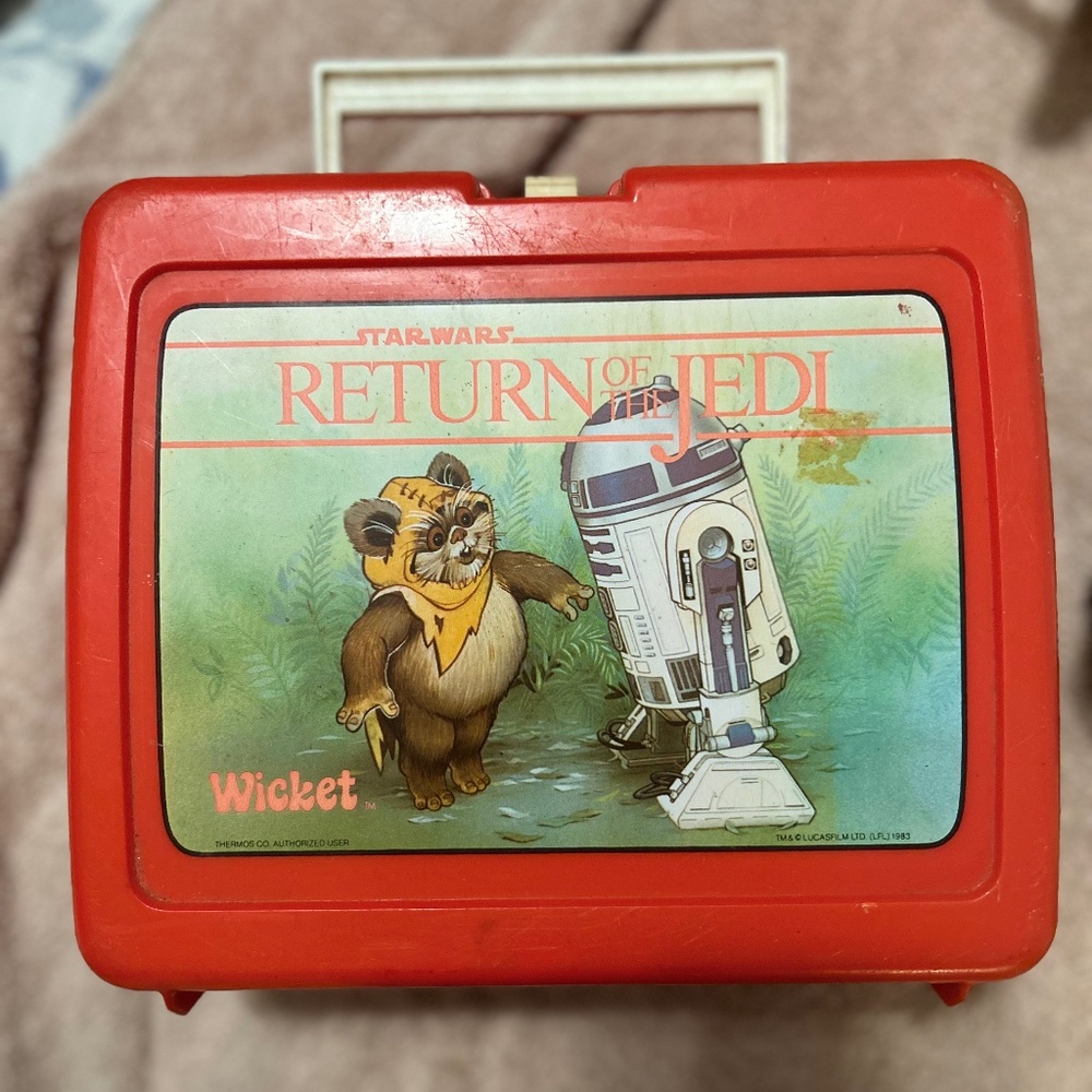 1983 Return of the Jedi Star Wars lunch box - thermos not included.